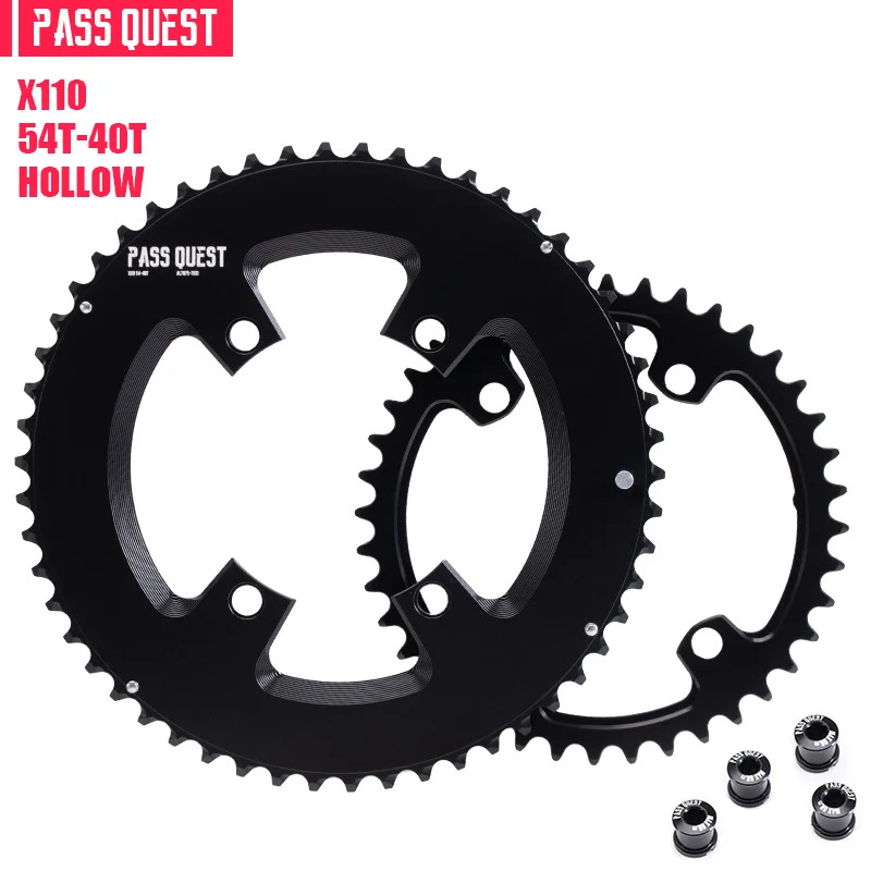 Bicycle 110BCD Double Chainring 4-Bolt 46-33T/48-35T/50-34T/52-36T/53-39T/54-40T