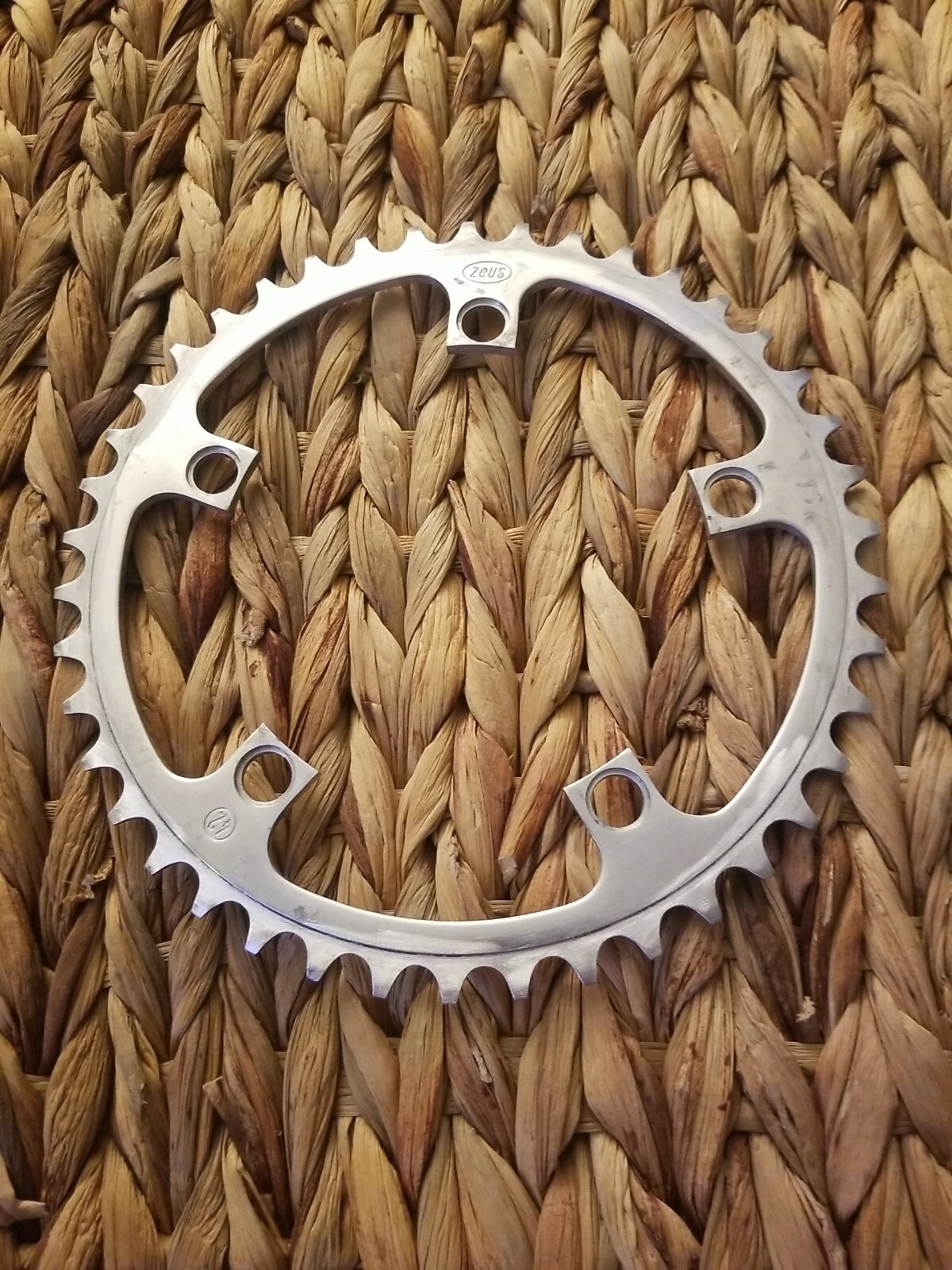 [W] Vintage Zeus Road Chainring 42t x 119mm BCD Silver