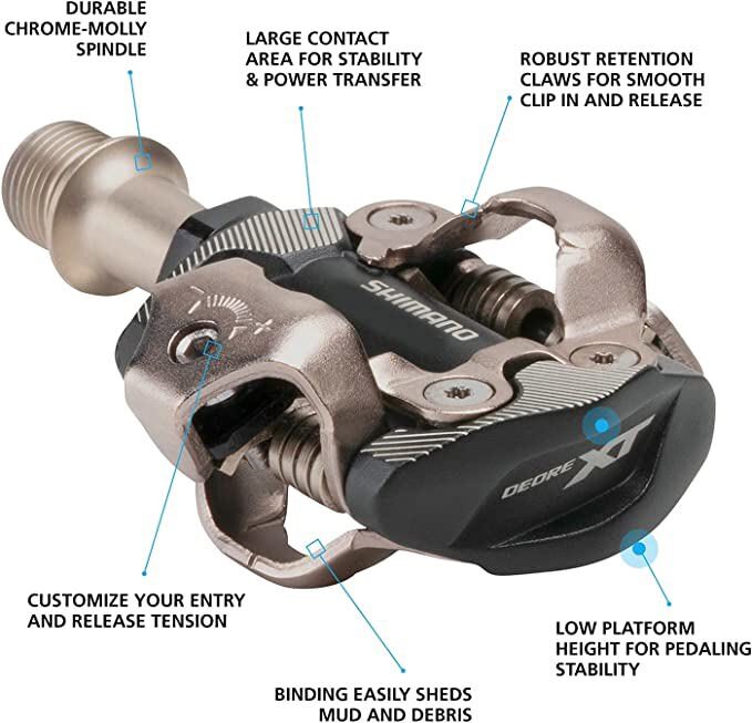 Shimano Deore XT PD-M8100 MTB XC Race / Training MTB Mountain Bike SPD Pedals