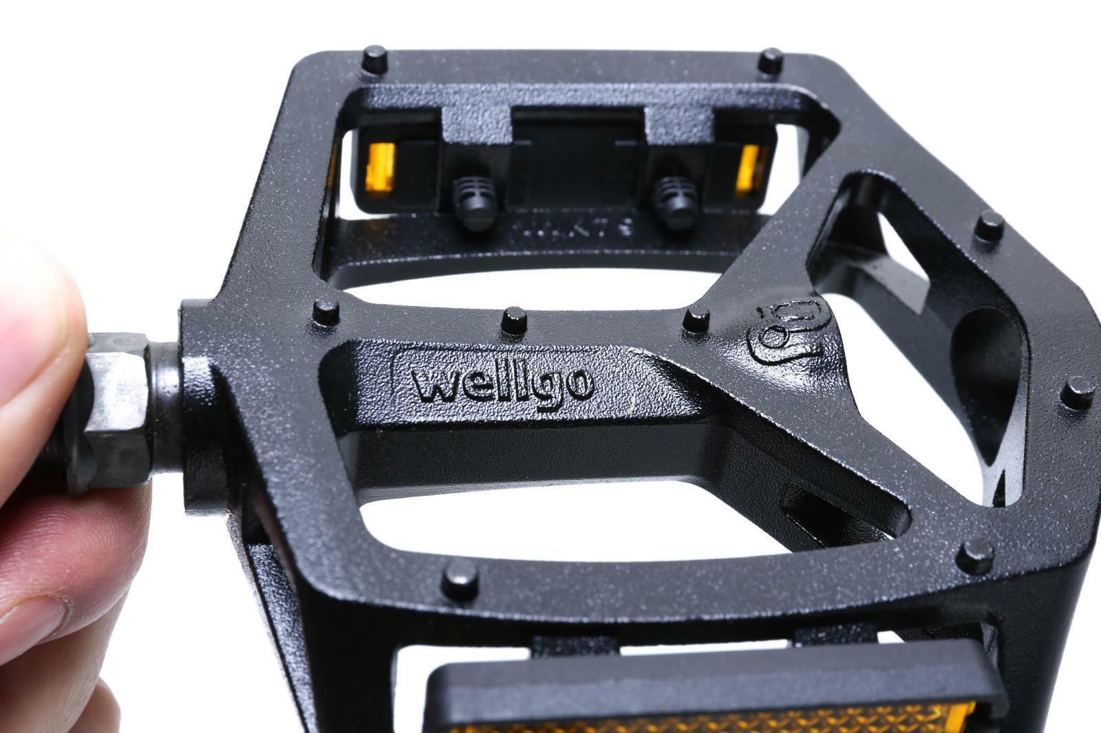 Wellgo B249 Cycling Pedal Aluminum Alloy Lightweight black DU Bearing Pedals MTB