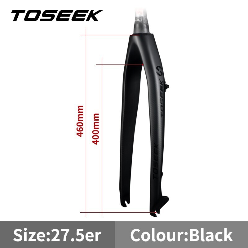 Carbon Fiber MTB Bicycle Rigid Fork 26 / 27.5 / 29 Inch Tapered Tube Front Fork