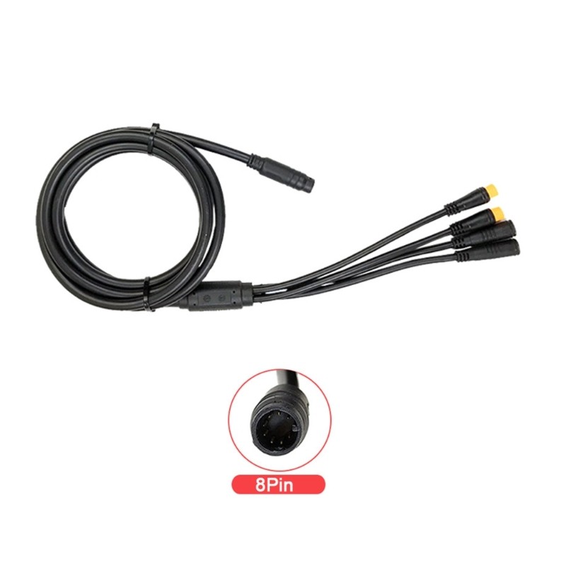 Electric Bike 1 to 4 Harness Conversion Cable 1T4 Waterproof Cable Controller