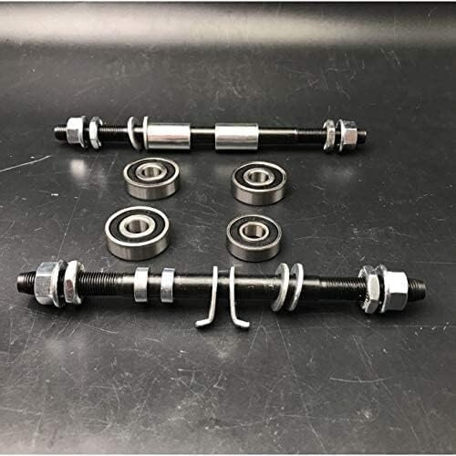 CDHPOWER Bike Hub Axle Front & Rear 3/8″ and Bearing for 26″/29″/700C Bike Wheel