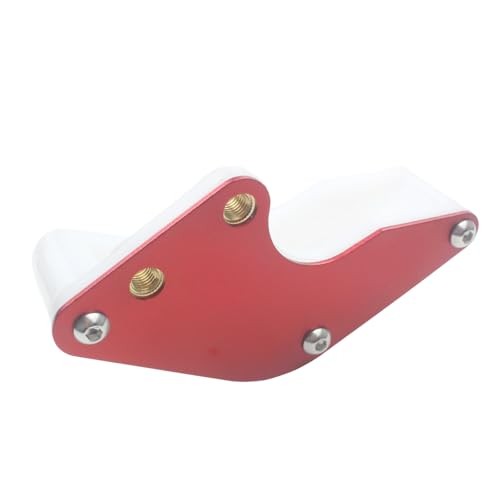 Motorcycle Aluminum Plastic Chain Guard Guide Protector+8M 10M Chain Red