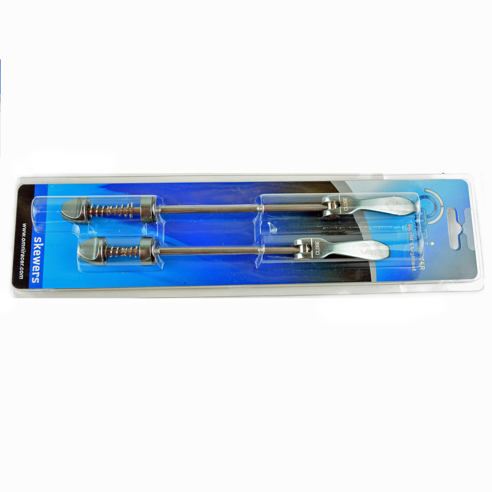 OMNI Racer Quick Release Road Mountain Skewers Stainless MATCHES SHIMANO GRAY