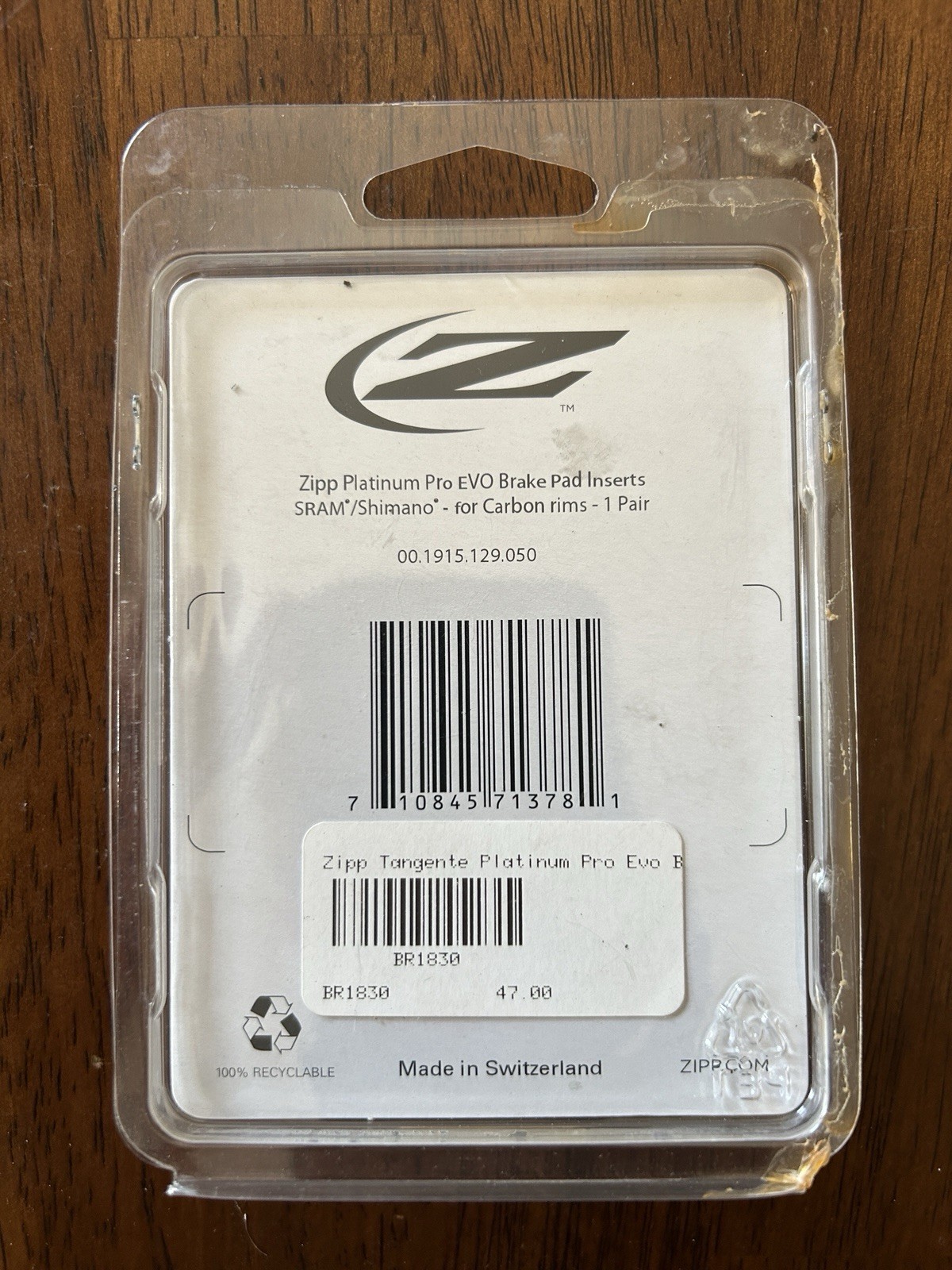 Zipp Tangente platinum Pro EVO Brake Pad for Carbon Rims SRAM And Shimano 1 Pair