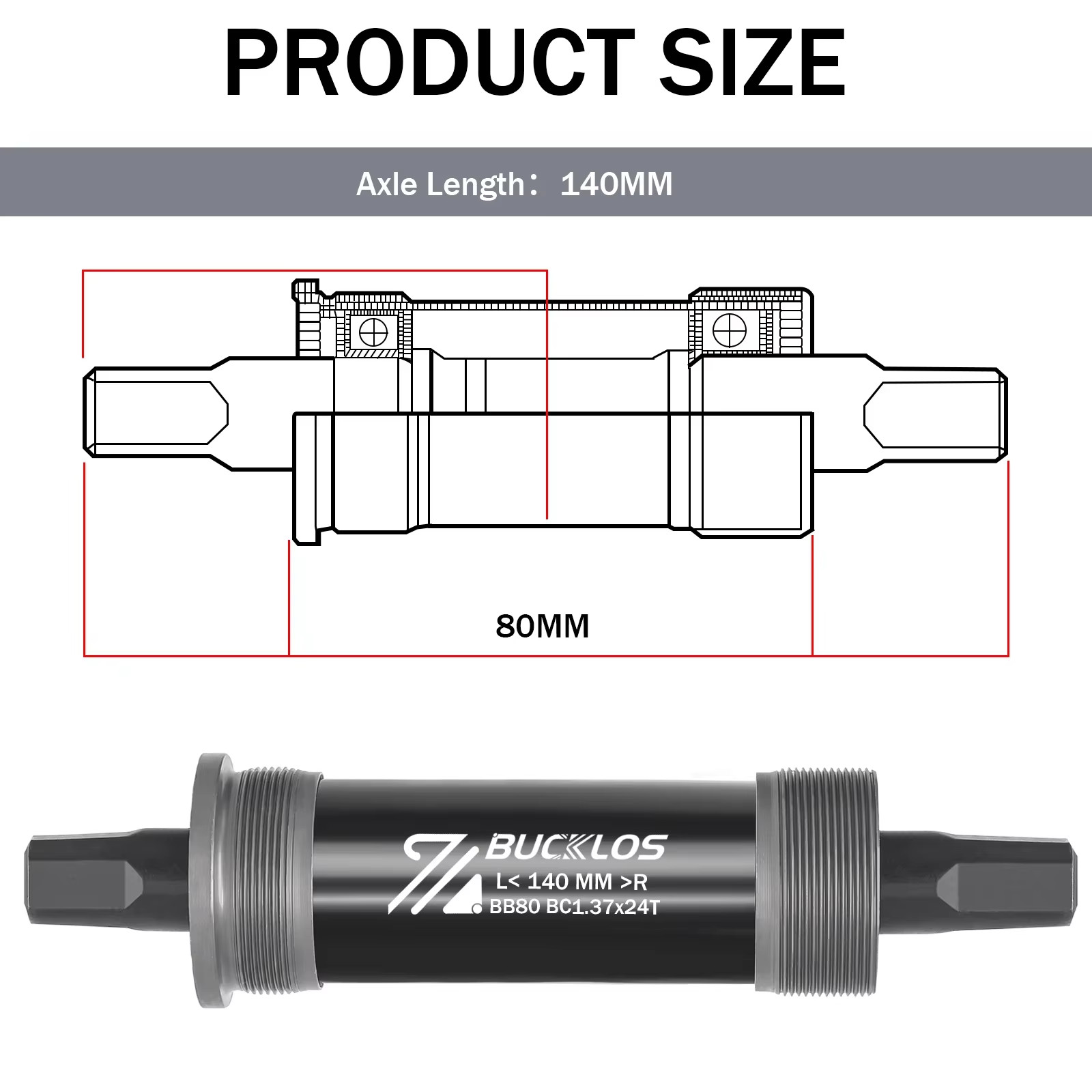 Bike Bottom Bracket BSA BB68 Sealed Bearing Bicycle Square Threaded Bottom Brack