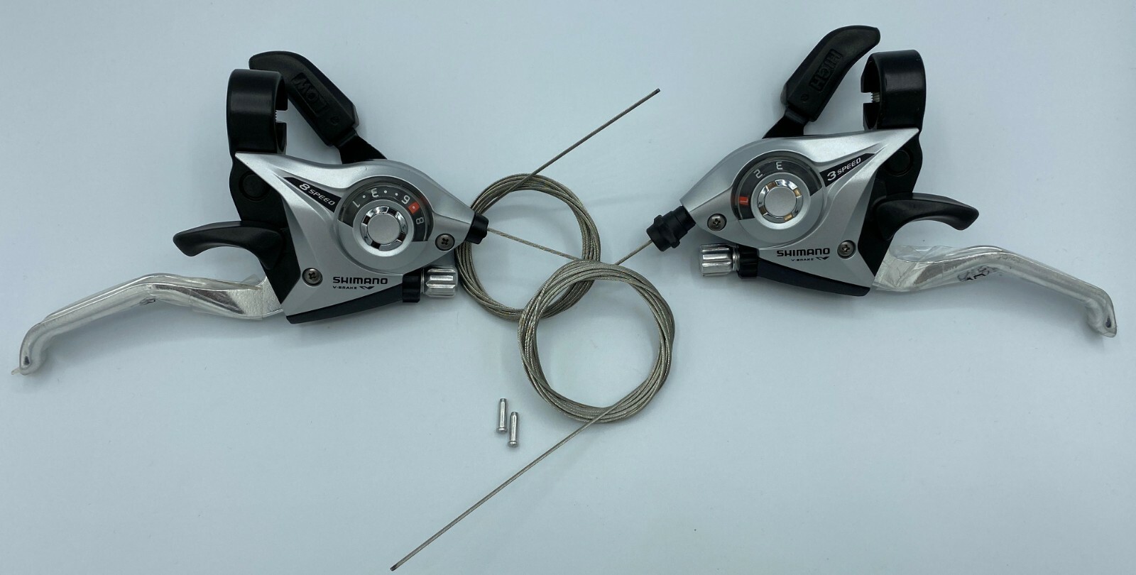 Shimano ST-EF51 3×7/8/9 Speed Shifters / Brake Levers Combo Kit Black/Silver