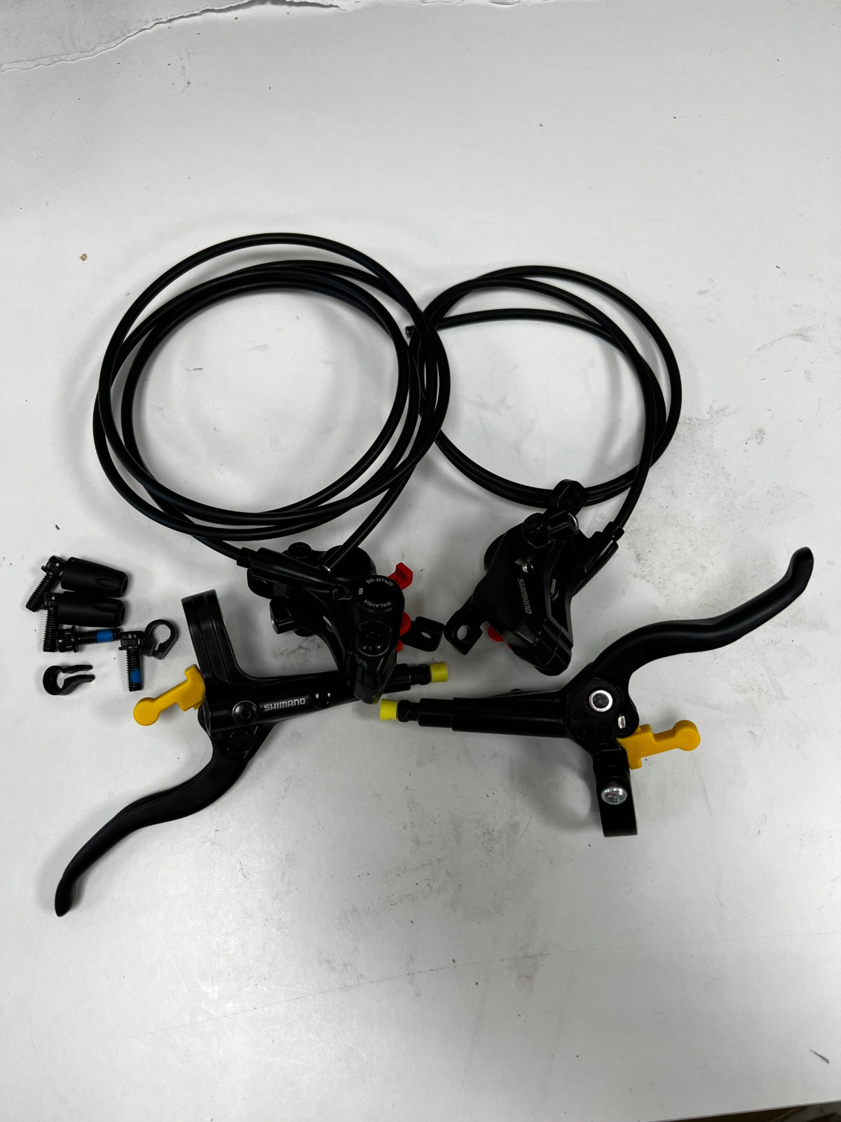 Shimano BR-MT420 BL-MT401 Hydraulic Disc Brakes Set Front Rear 4-Piston J-KIT NE