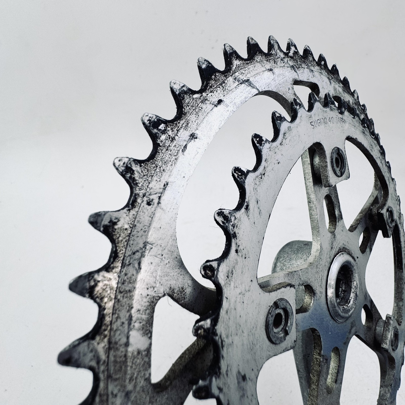 Vintage Sugino Super Maxy Right Crank 170mm Double 52/40T Silver Road Bike A93