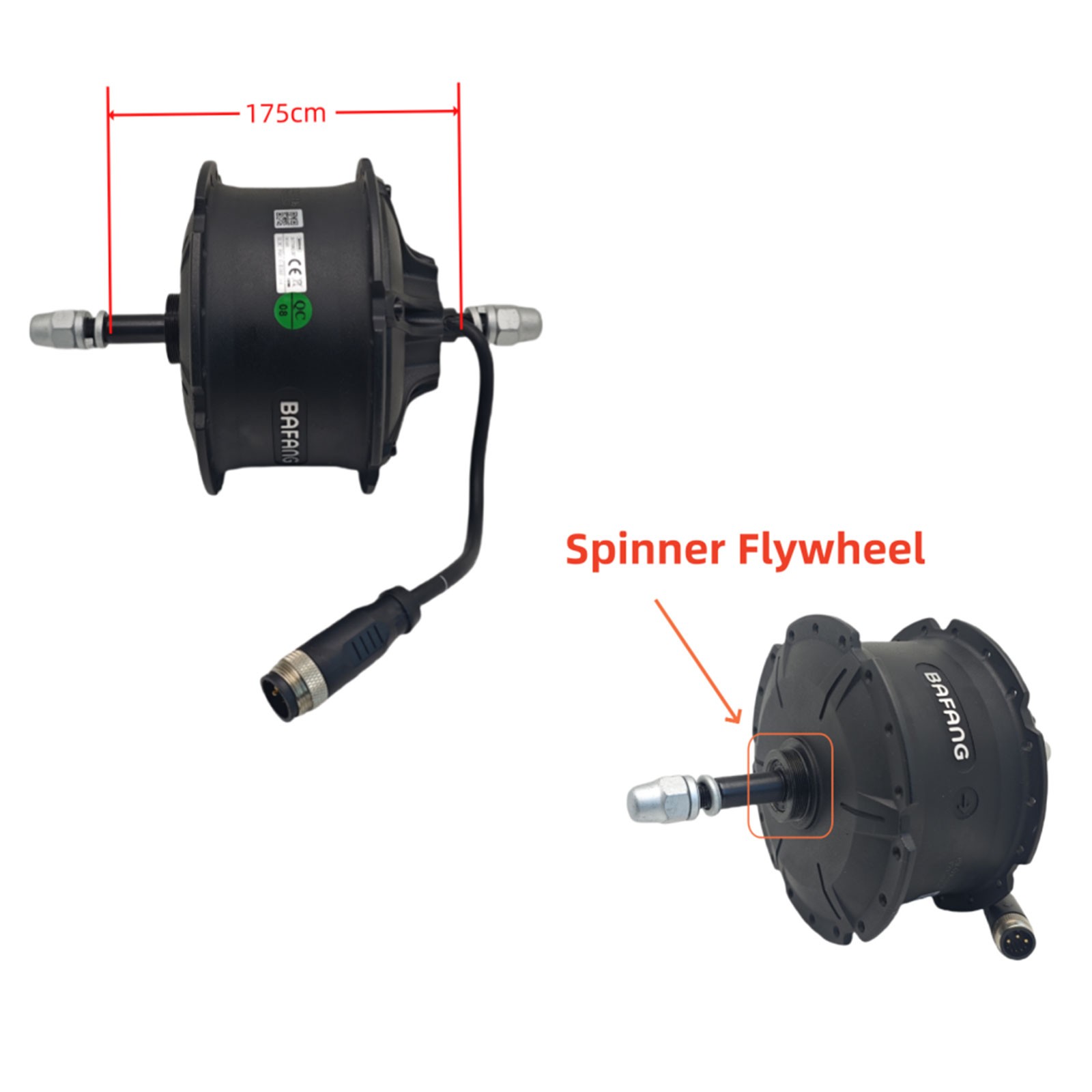 48V 750W Rear Hub Motor Fat Wheel 175mm E-Bike Right Cable For Bafang G062