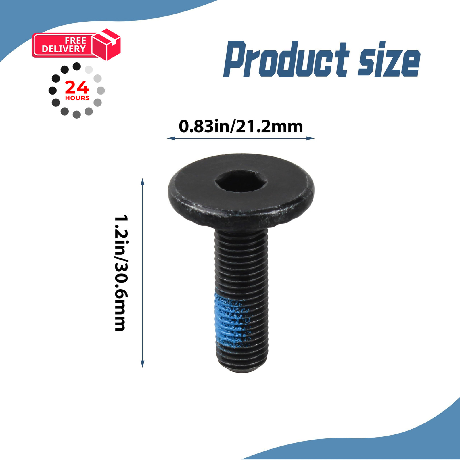 Cawla 8 Spline CHROMOLY BMX Spindle Screws for 19mm Bottom Small, black