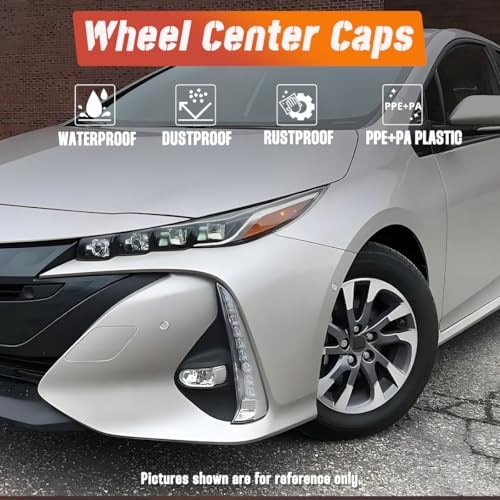 4Pcs 53.2mm(2.09in) Wheel Center Caps Wheel Rims Replacement 42603-52170 Black