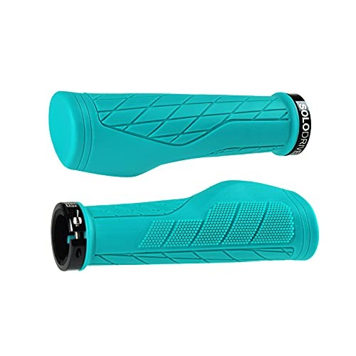 Ergonomic Design Mountain Bike Grips, Comfortable Bicycle Handlebar Turquoise