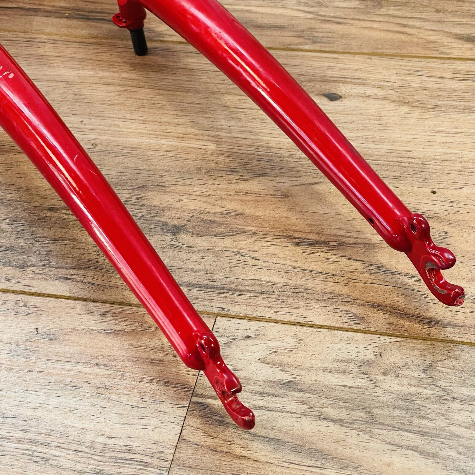 Trek Full Chromoly Steel MTB Fork 1-Inch Threaded 26 188 Steerer 395 AtoC Red 