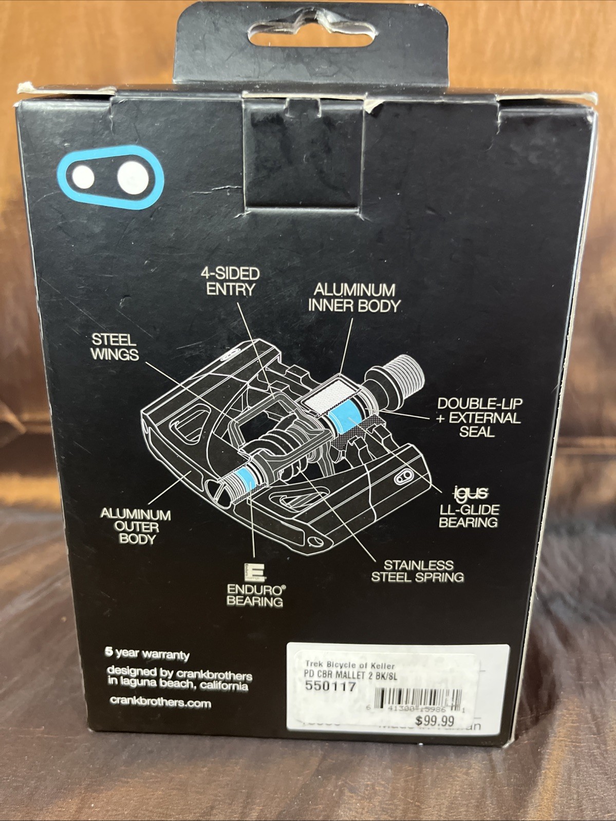 Crankbrothers Mallet 2 Clipless Platform MTB Bike Pedals – Raw/Silver