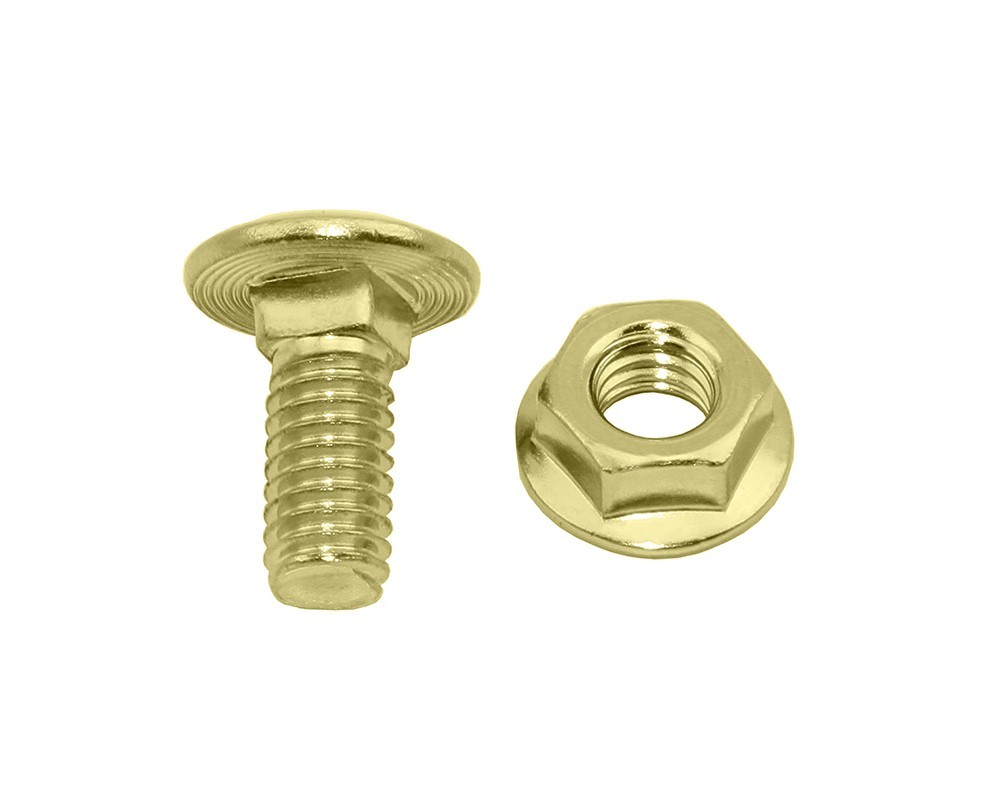 Lowrider Gold Spring Fork Top Bolt & Nut 15x8mm Custom Cruiser Bike Hardware.