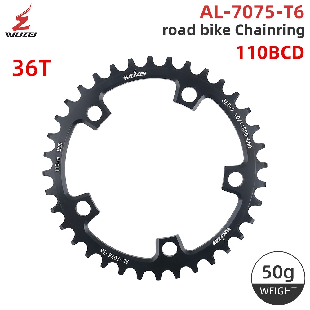 Road Bike Chainring 110 BCD 5 -Bolts 36T to 60T 9-11 Speed Bicycle Chainwheel