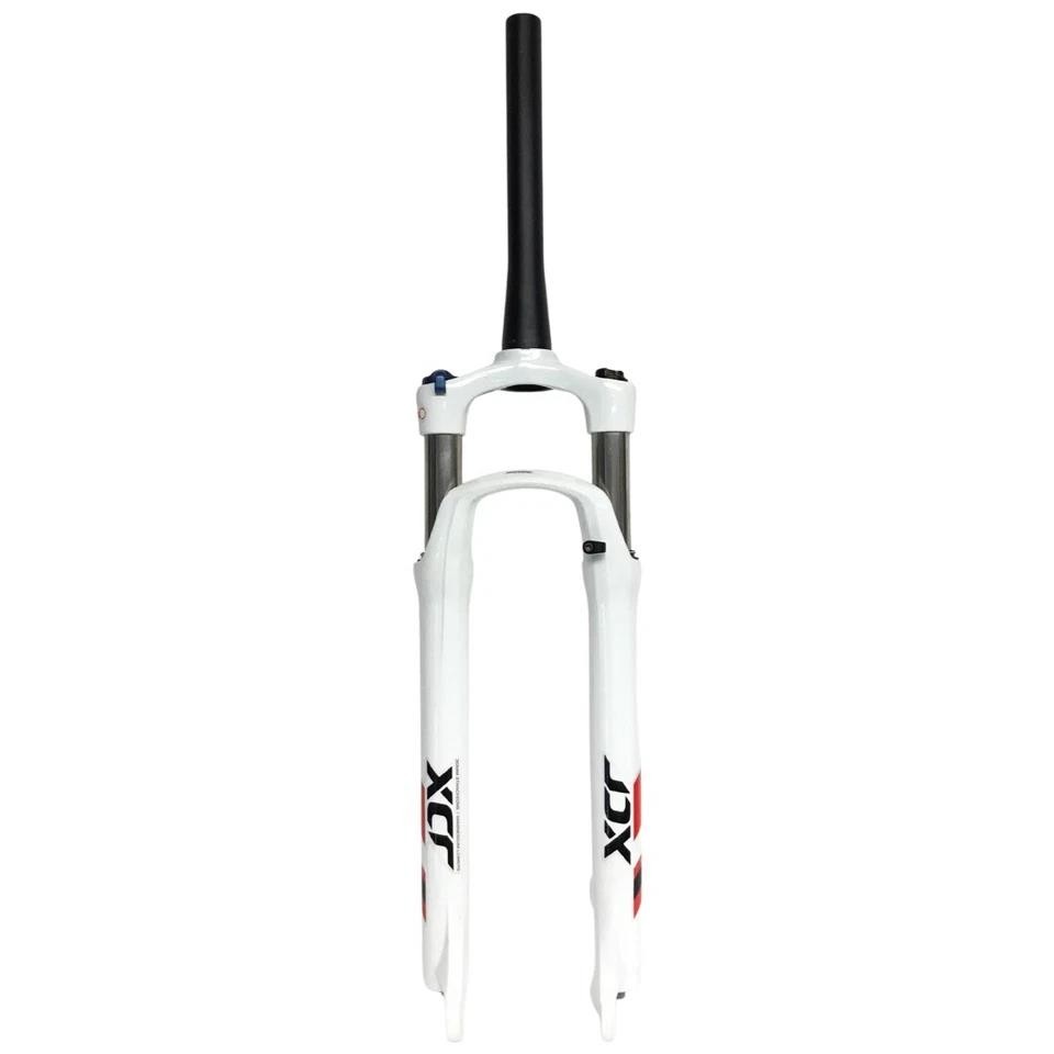 Suntour XCR 29″ Fork 80mm Travel Tapered QR 9×100 White MTB Suspension Lockout