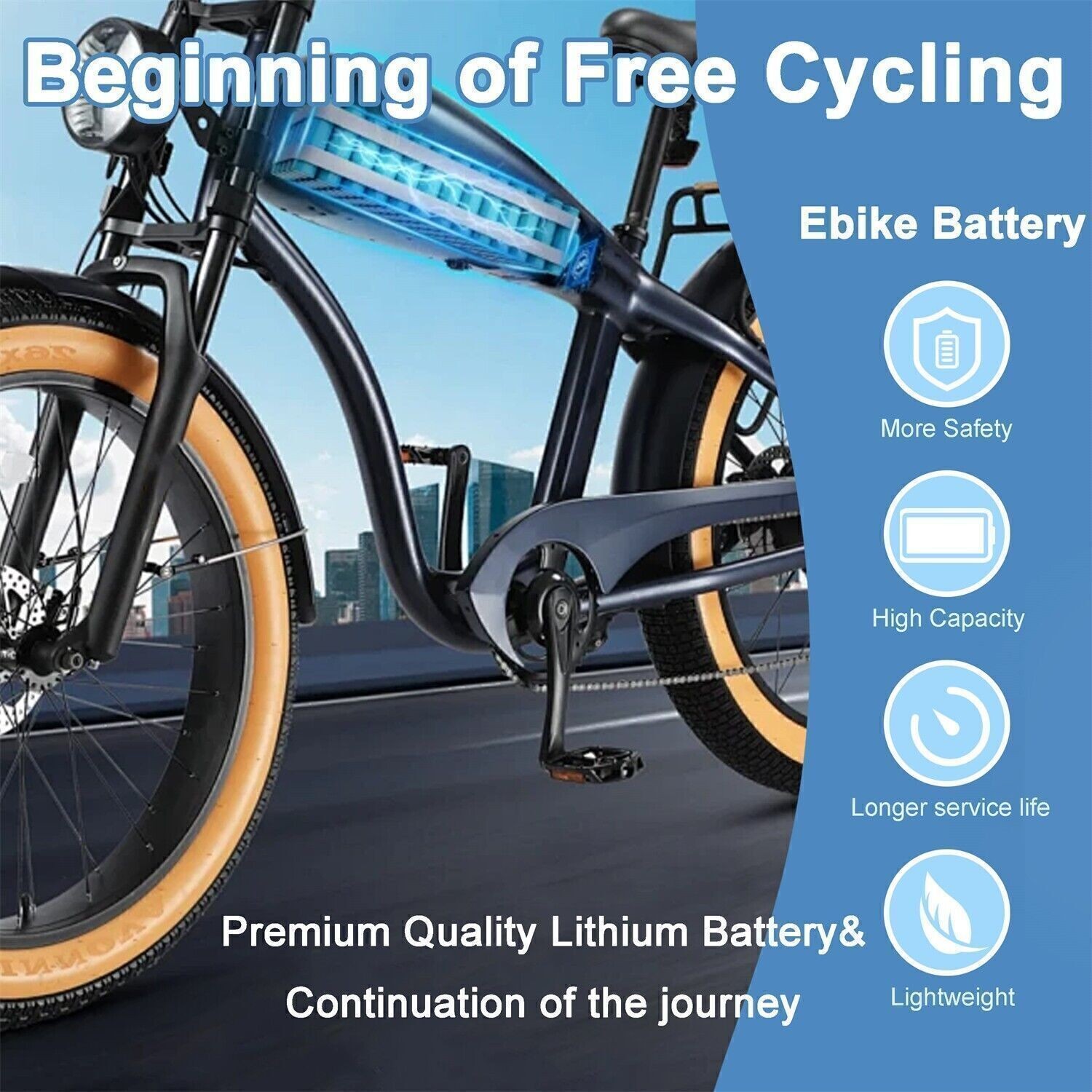 72V 50A BMS 200W-3600W ebike battery Lithium Electric Bike Scooter Battery Pack