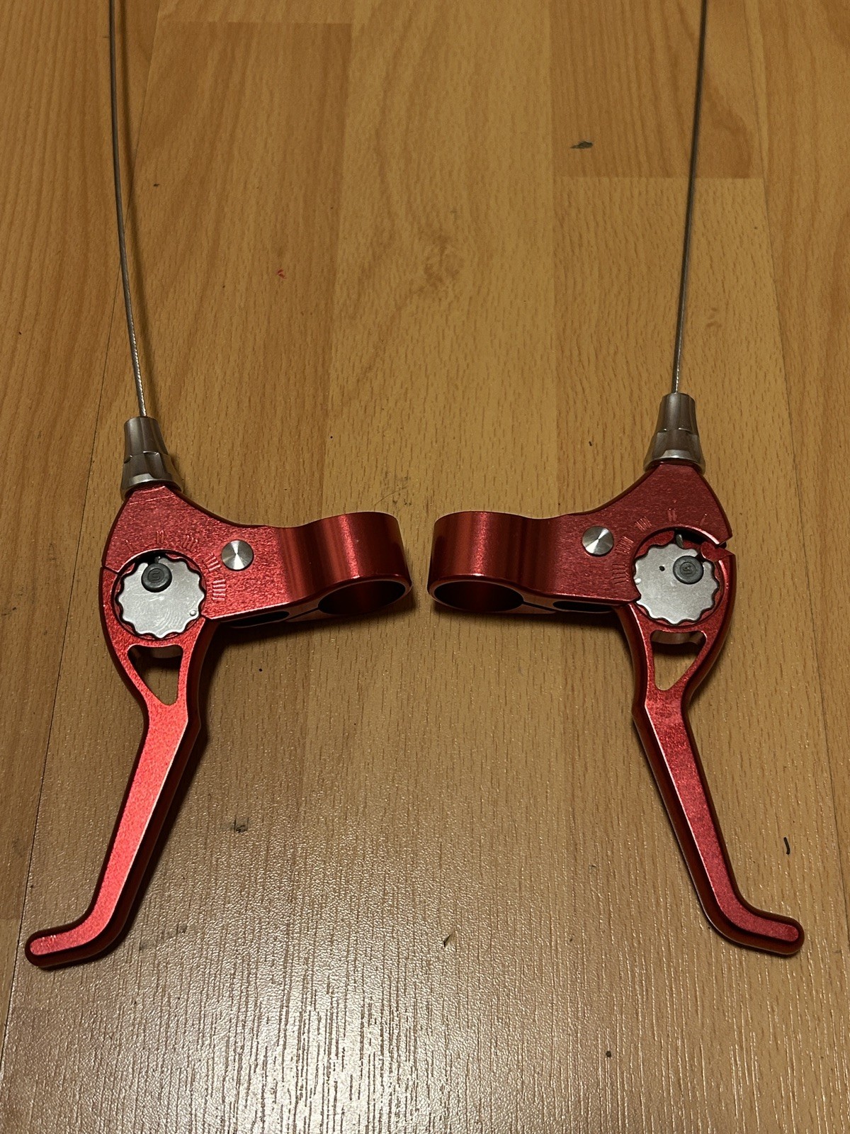 Vintage Machine Tech Zero Flex Brake Lever Set Anodized Red 90s MTB CNC Canti 👀