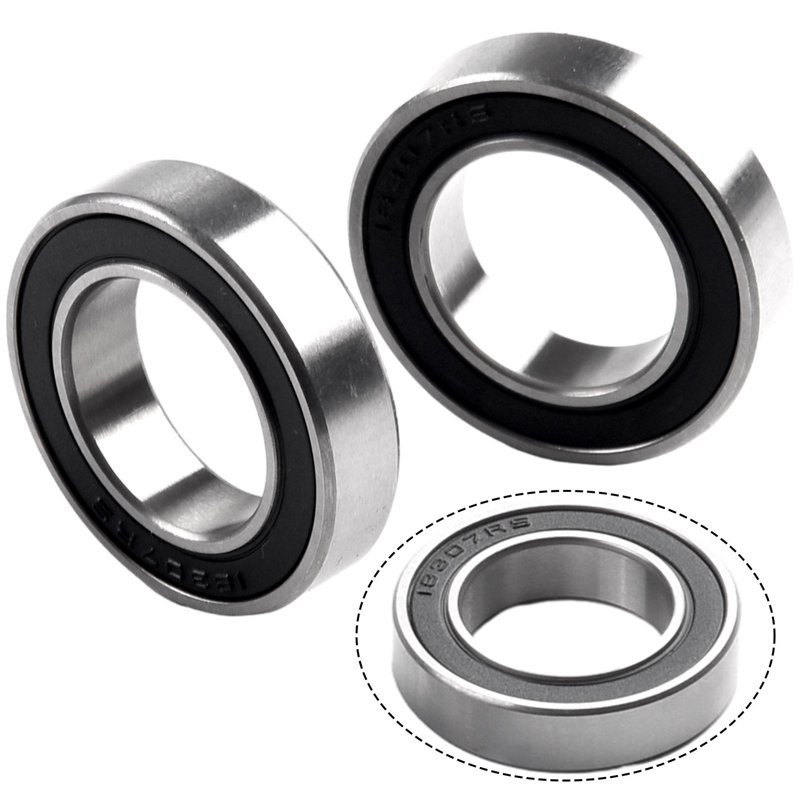 2 Packs Center Shaft Bearing Bike Bearings Bicycles Front And Rear Axles