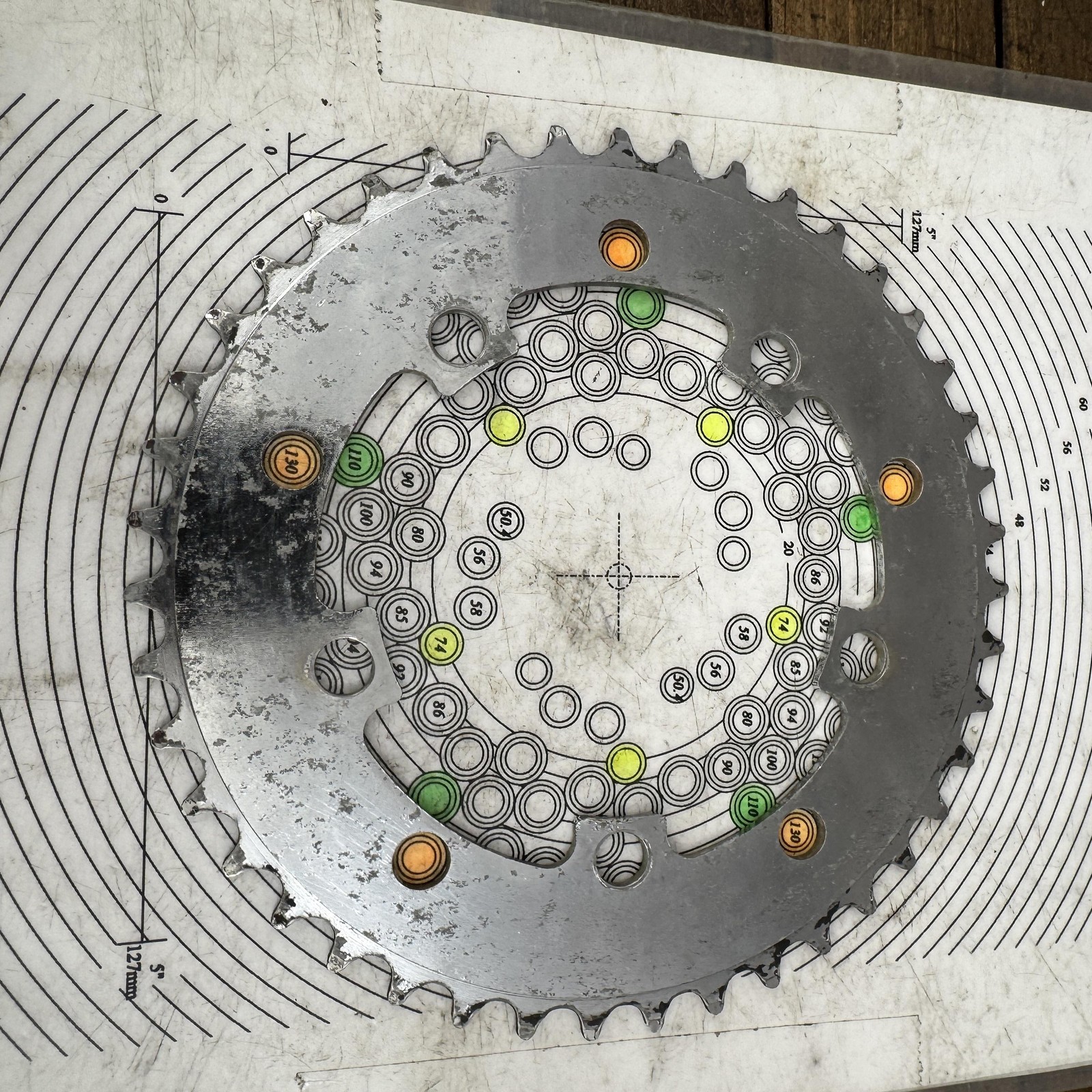 Vintage Sugino 43T BMX Chainring 110 BCD Chrome Old School 80s Japan 43 Tooth
