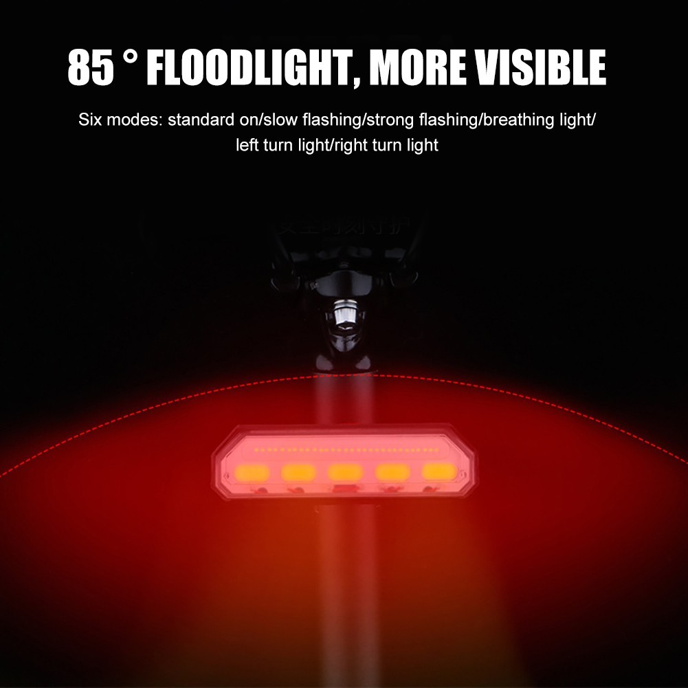 Wireless Remote Control Bicycle Tail Light USB Rechargeable with Safety Modes