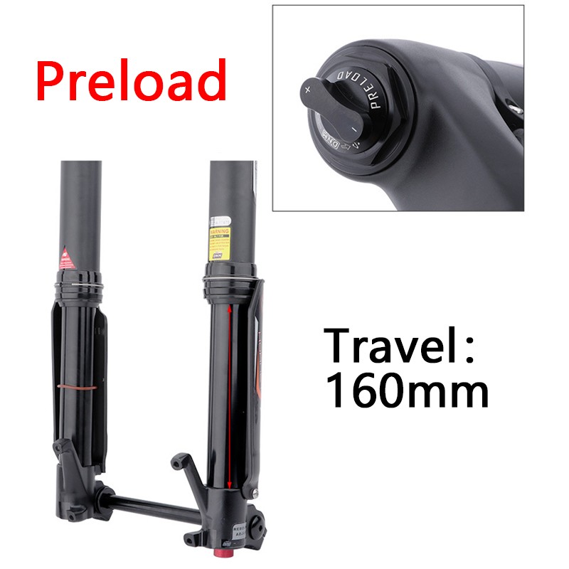 DNM 26/27.5 Inch MTB Bicycle Suspension Fork 15x150MM E-Bike Fork fits SUPER73