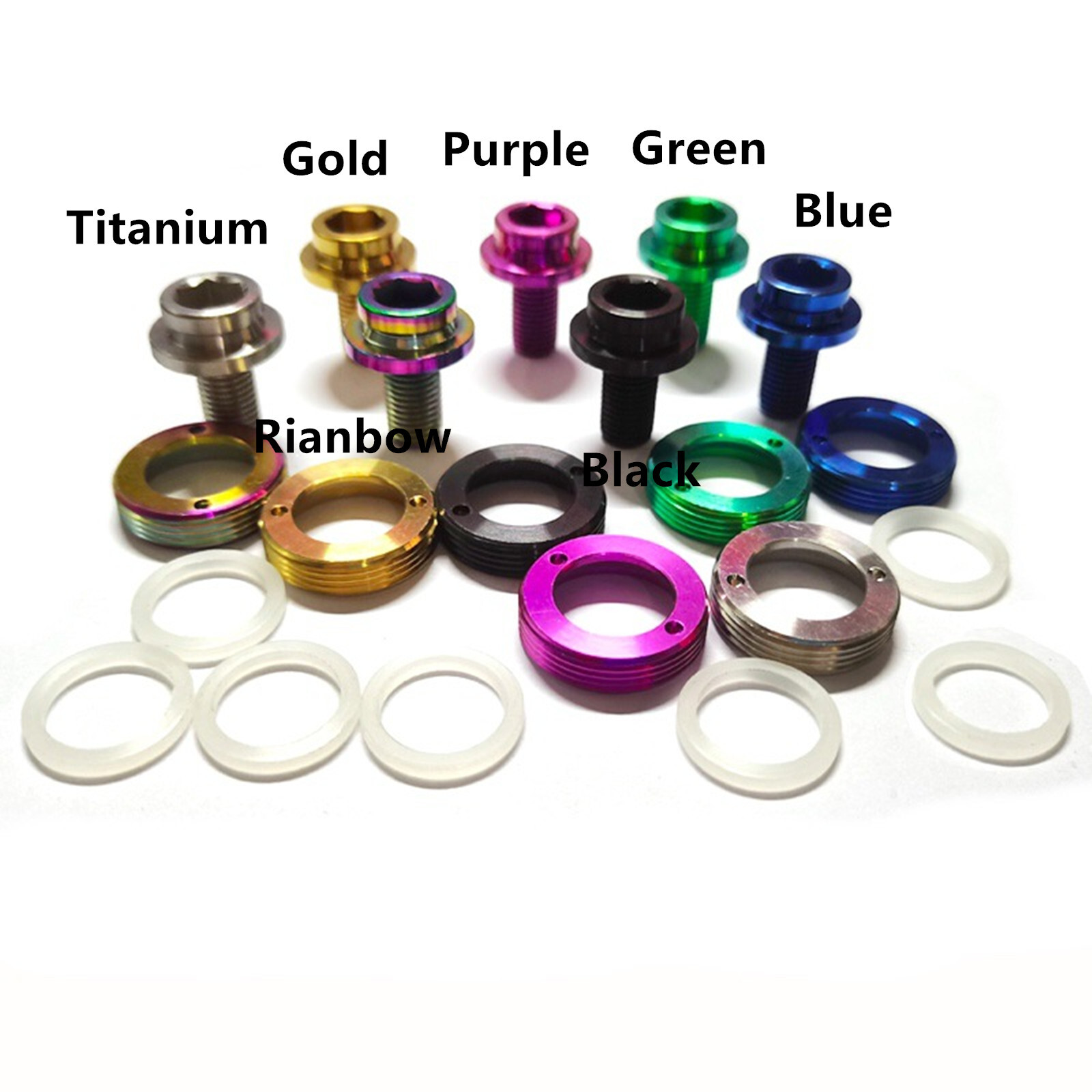 M8x15mm Bike Crank Titanium Bolts Screws Square Taper Bottom Bracket Ti Bolt Cap