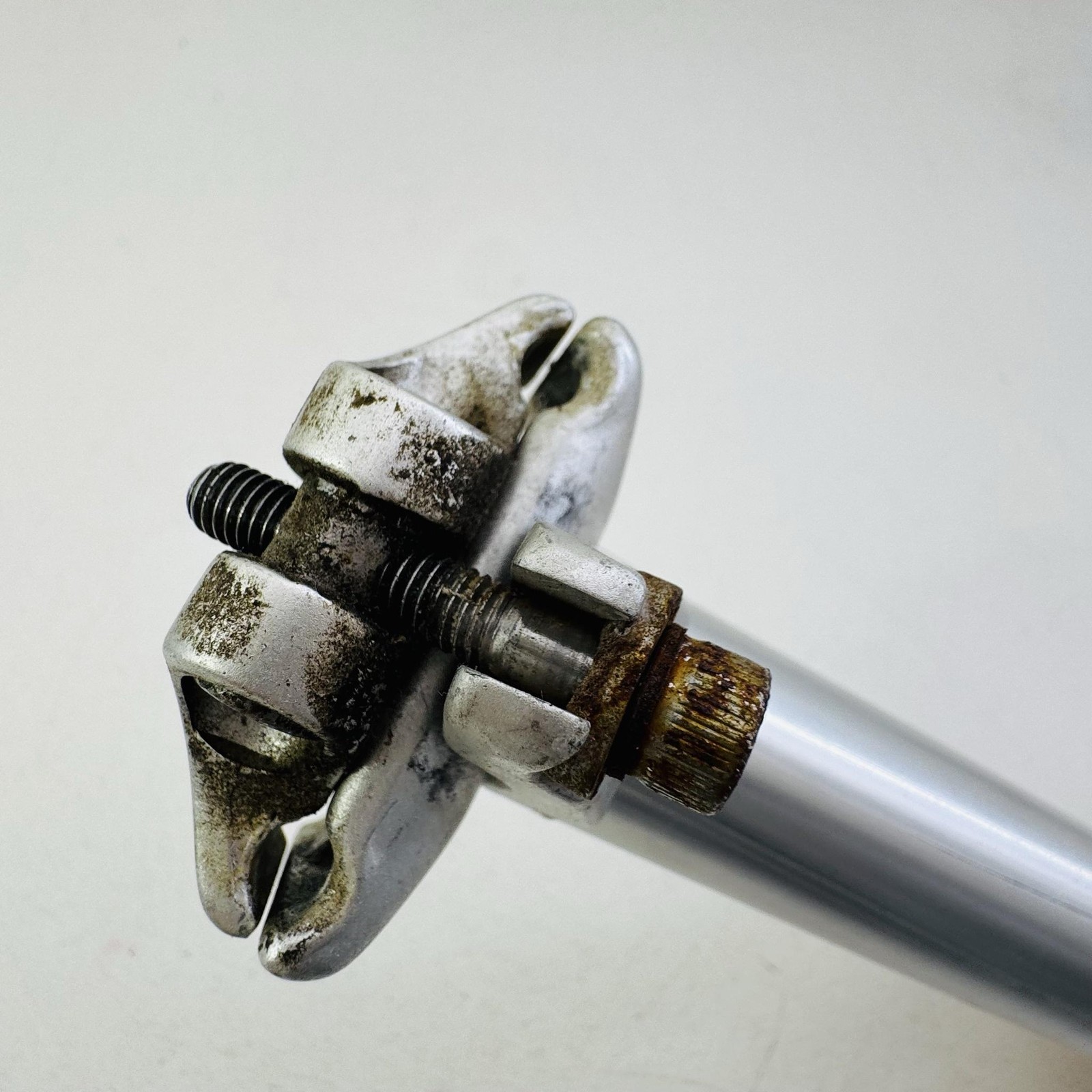 Vintage MTB Seatpost 27.2mm Silver 24 mm Bicycle Aluminum Plain Road Bike A2
