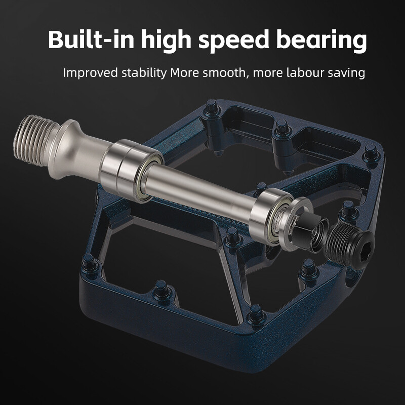 Bicycle Pedals Aluminum 3 Bearings Gradient Bike Pedals Platform Pedals 9/16 in