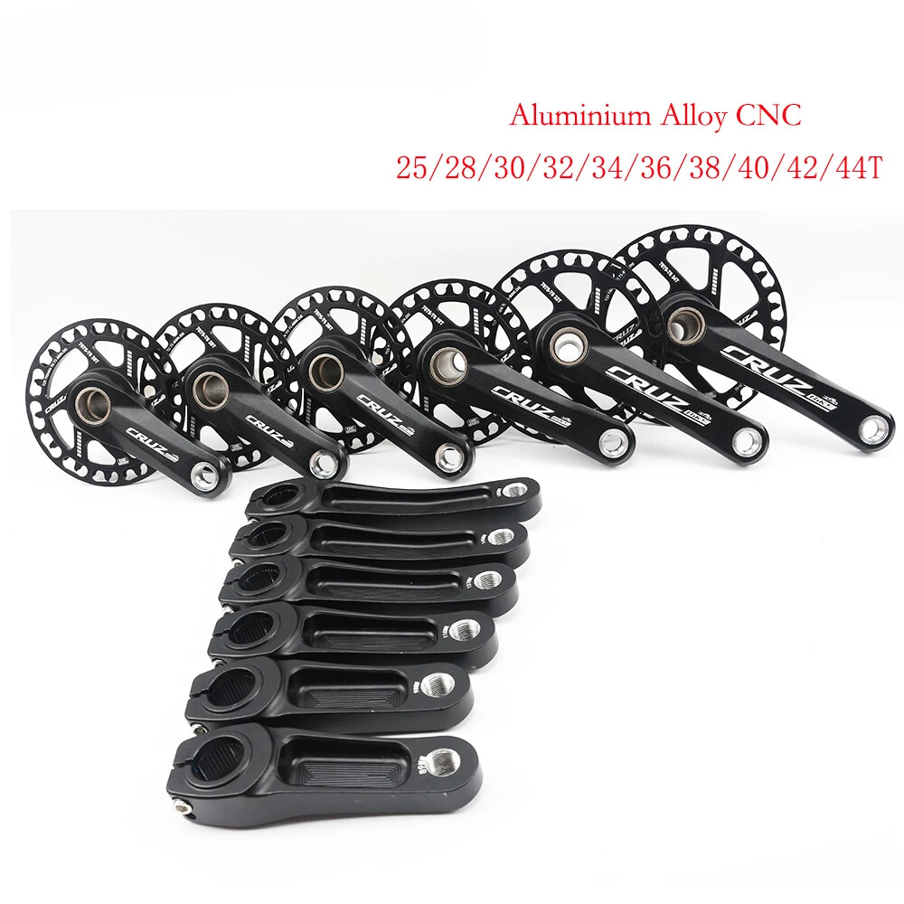 Kid MTB Bicycle Cranksets 89-150mm Hollow Crank with 25-44T Single ChainWheel