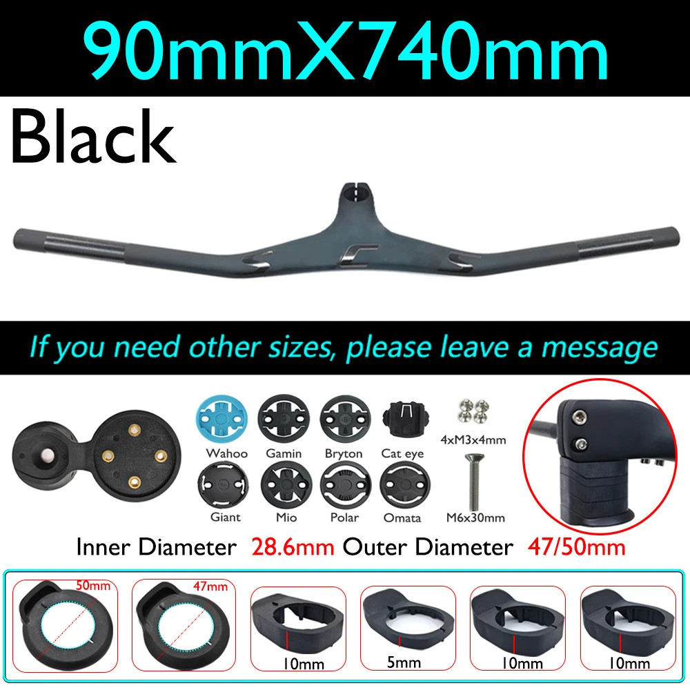 Carbon XC Mountain Bike Integrated Handlebars -17° 28.6mm Bicycle Accessories