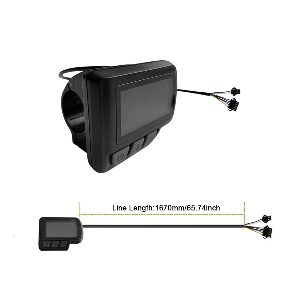 E-Bike LCD Display EN06 24V 36V 48V with SM/WP Plug for Scooter Electric Bicycle