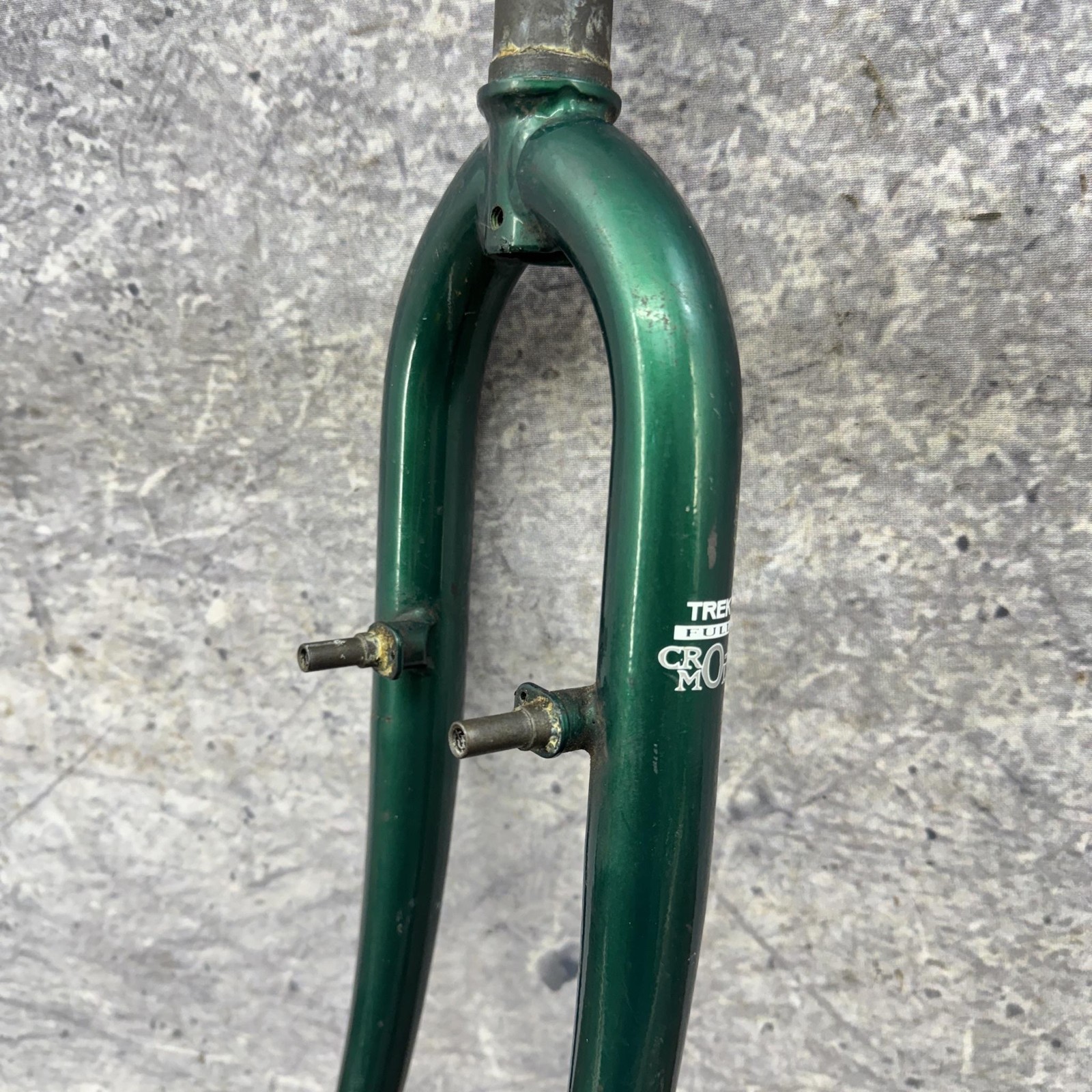 Vintage Trek 26in Fork 1 1/8 Threaded 90s MTB Canti Green Rigid Steel CRMO
