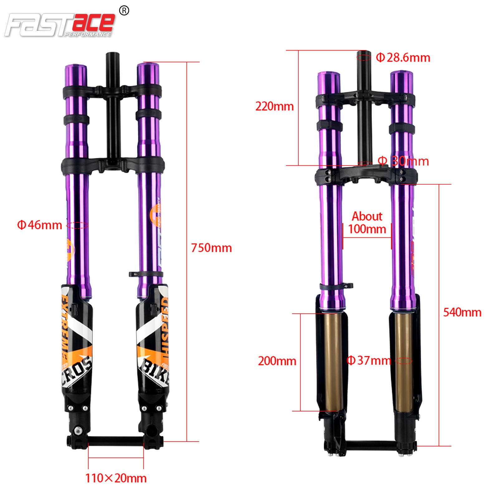 FASTace ALX13RC 2.0 Front Fork Suspension for Surron Light Bee X Talaria Sting