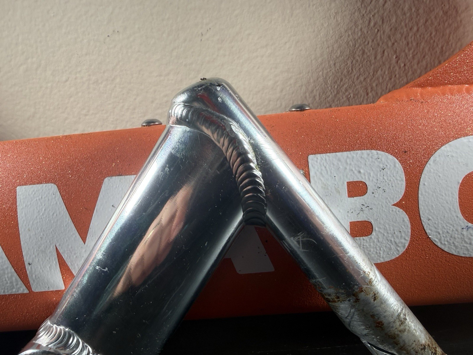 VINTAGE Silver Chrome Shiny Alloy Quill Stem 1 Inch Clamp 110mm #24