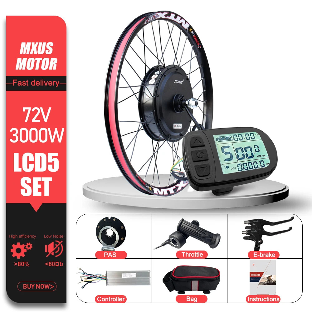 48V 72V 1000W 2000W 3000W Front Rear Brushless Hub Motor for MTB Electric Bike