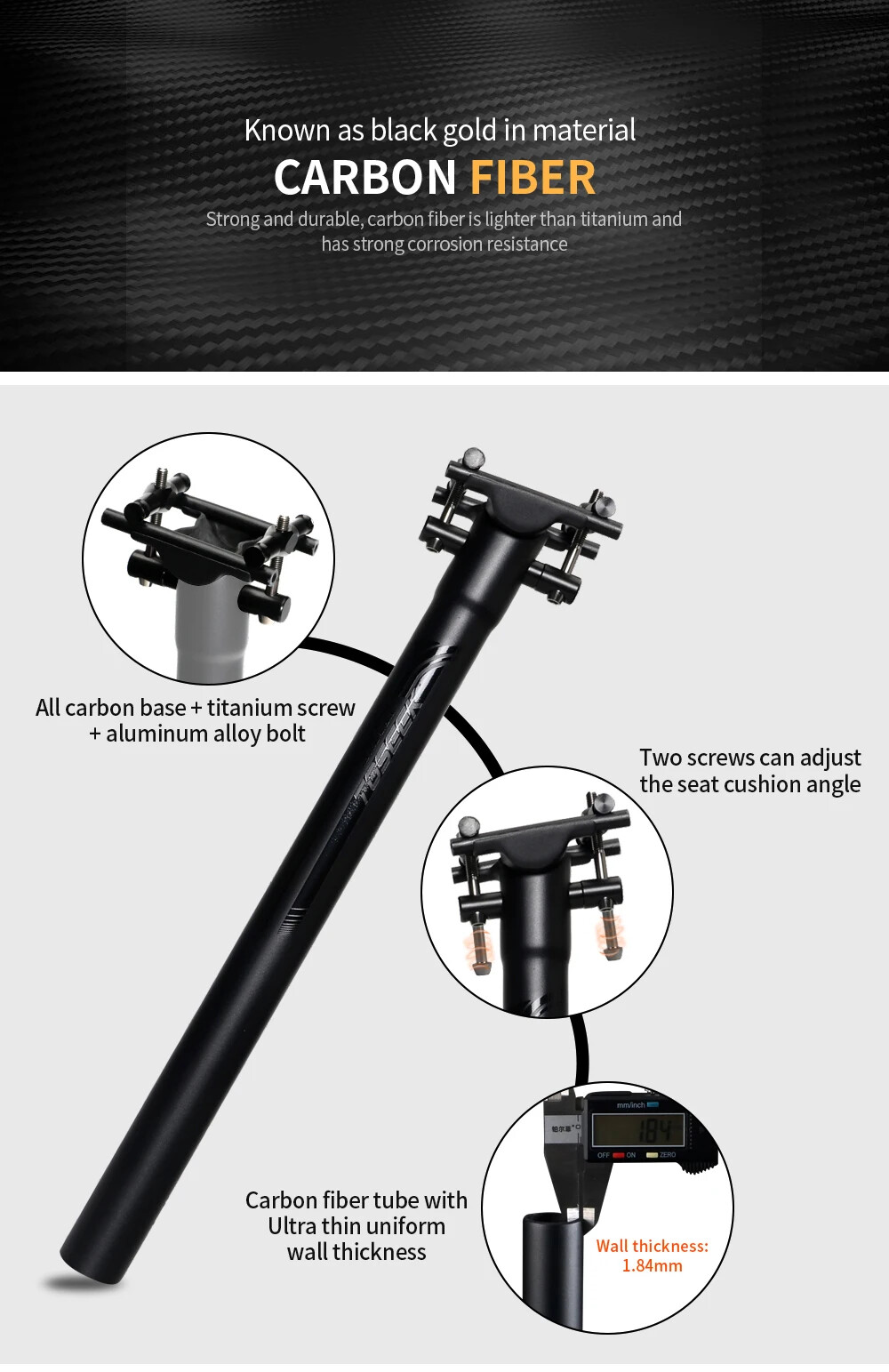 Carbon Mtb Bike Retractable Seatpost Offset 0mm 27.2/30.8/31.6mm Bicycle Seat