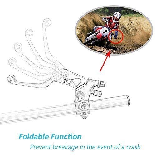 CNC Aluminum Dirt Bike Pivot Brake Clutch Levers Compatible with CRF125F Red