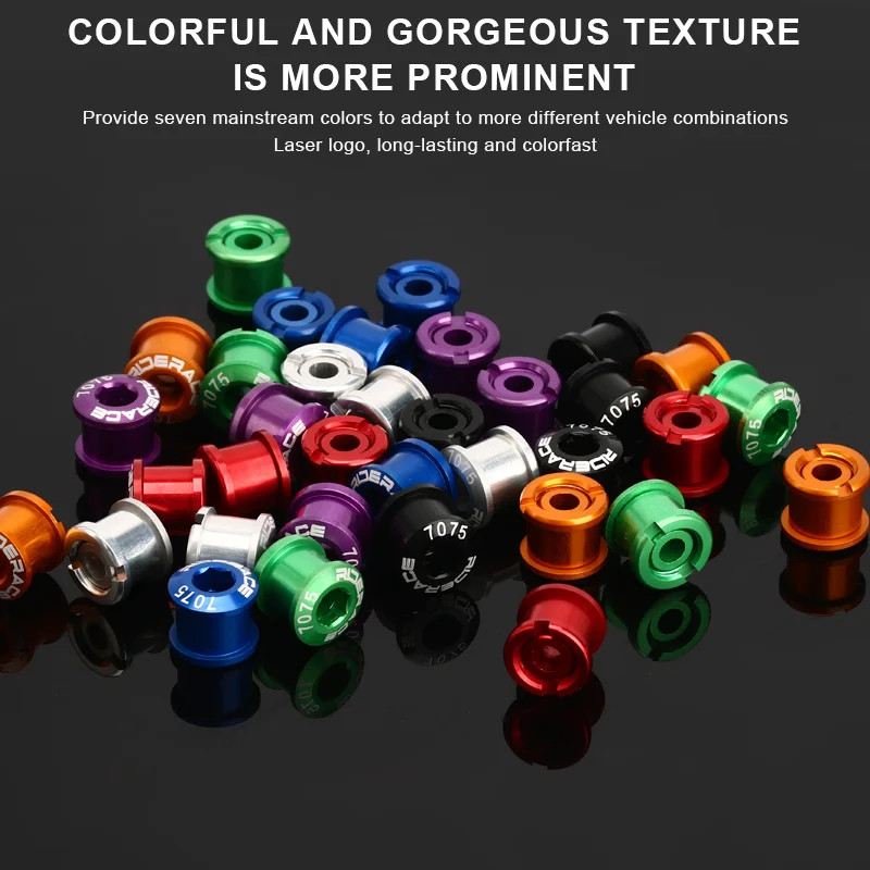 5PCS Bike Chainring Bolts CNC Aluminum Alloy M8 7075 MTB Road Crank Set
