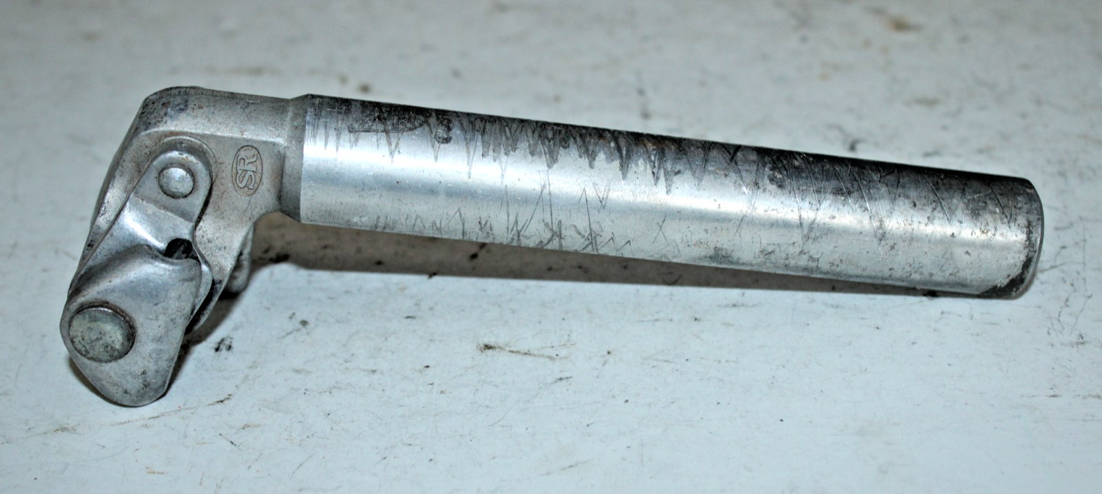 SR Custom Seatpost Seat Tube 200/27.2mm 30mm Offset Silver Adjustable Lean VTG ~