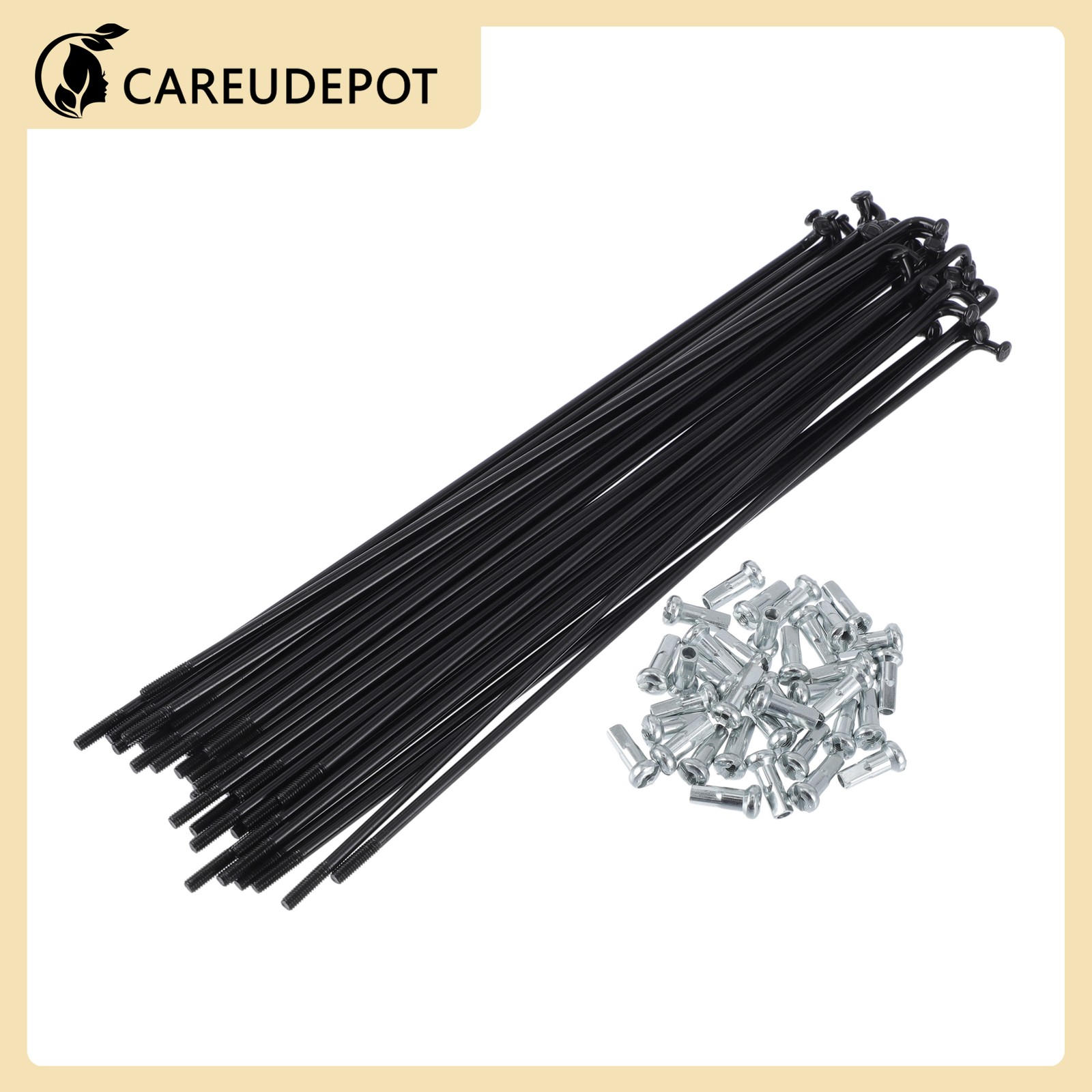 1 Set 13G 171mm Length Bicycle Spokes Nipple 45 Steel
