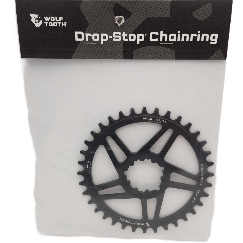 Wolf Tooth 36T 6mm-Offset Drop-Stop A SRAM Direct Mount 3-Bolt Bicycle Chainring