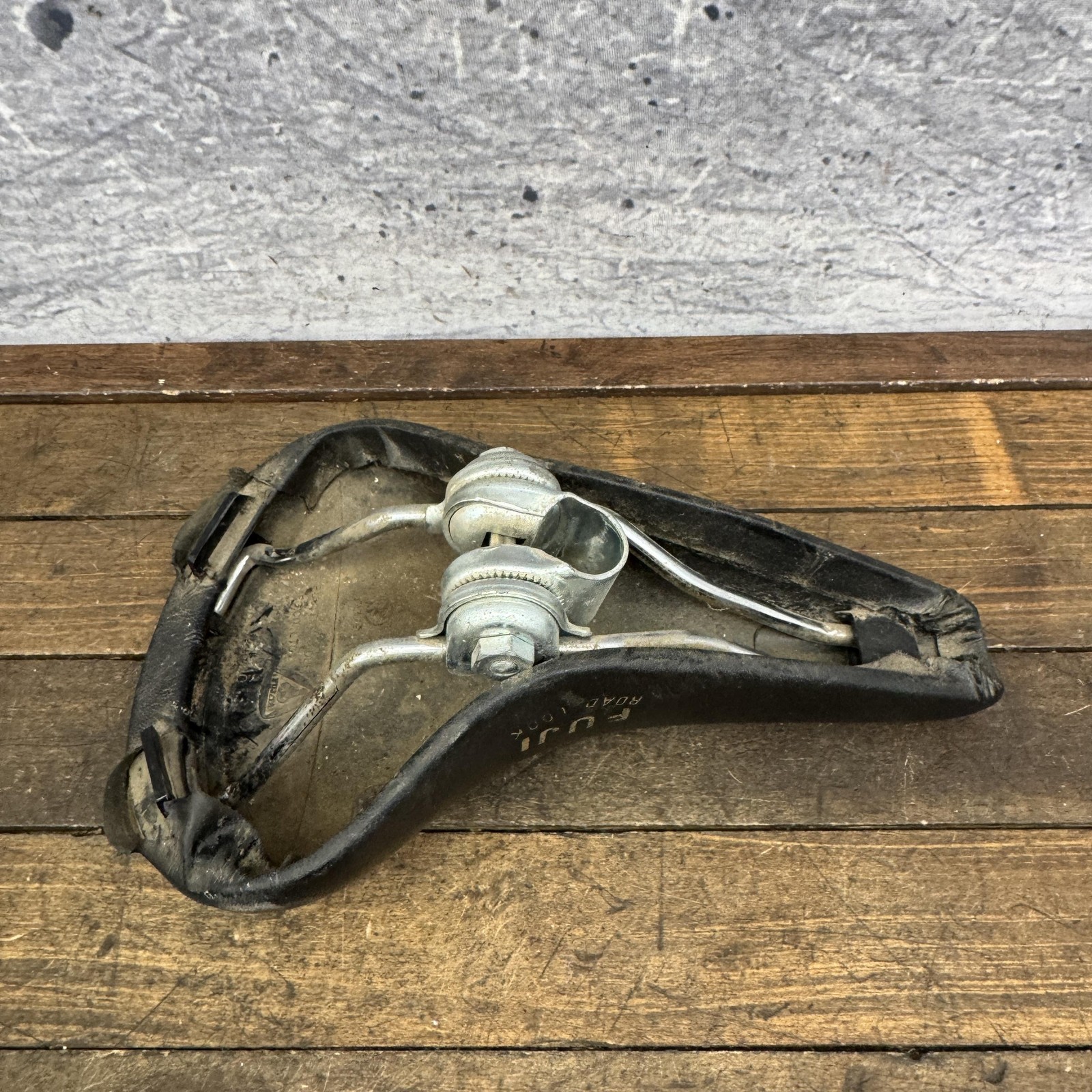 Vintage Fuji Road Look Bicycle Saddle Seat Black Road Racing Bike 70s 80s