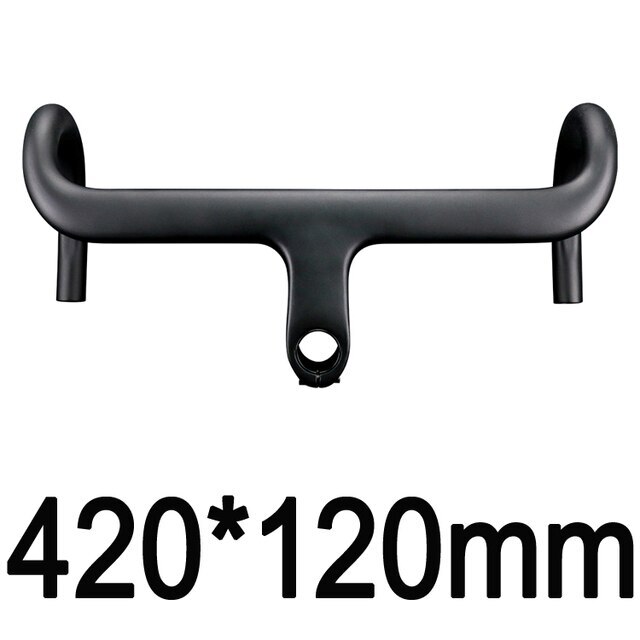 400/420/480mm Carbon Fiber Road Bike Integrated Handlebar Bicycle Drop Bar