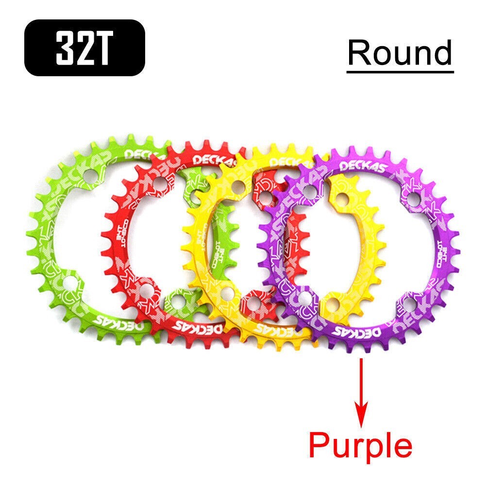 Bike Narrow Wide Round Oval Chainring Chain Ring BCD 104mm 32/34/36/38T DECKAS