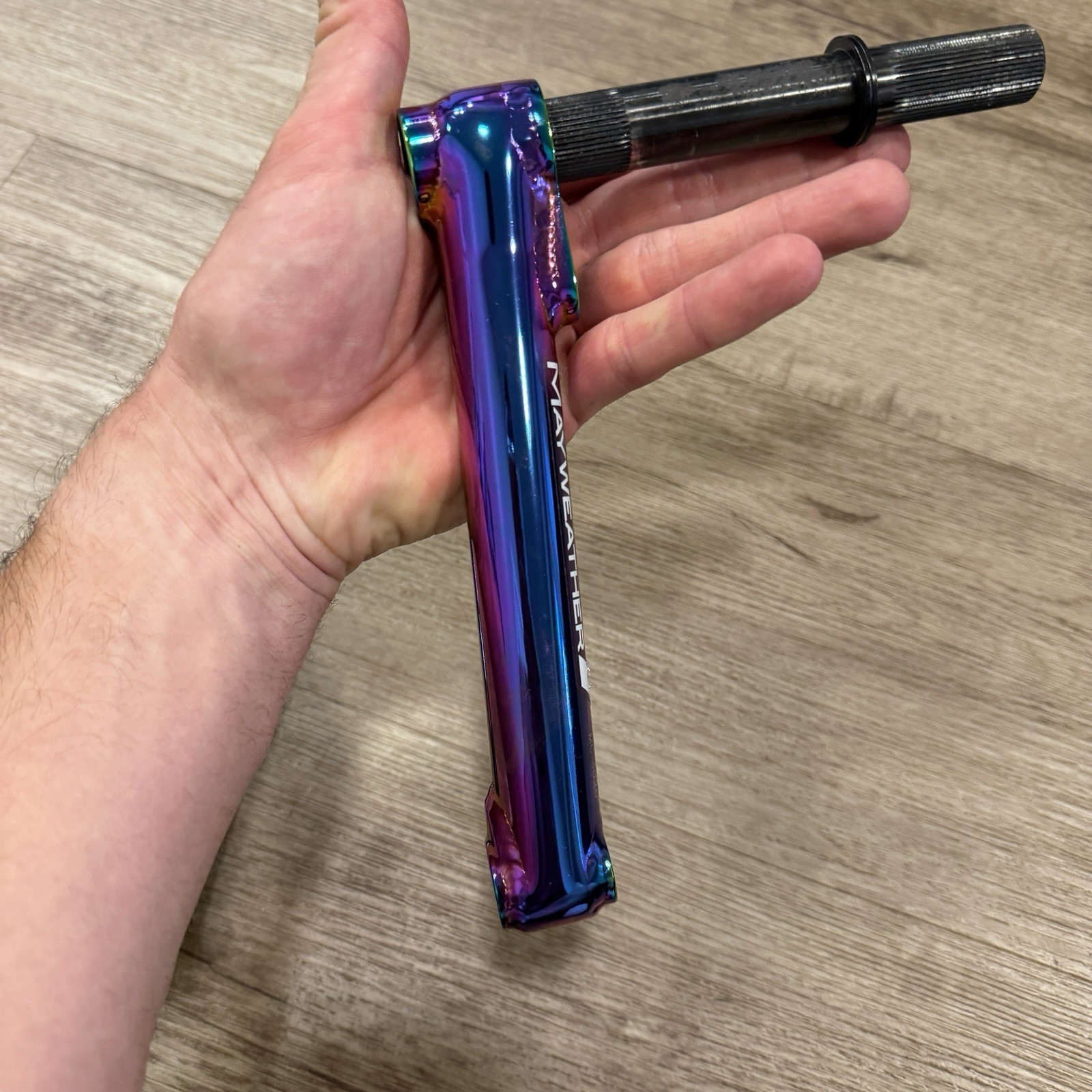 Snafu Mayweather Cranks 170mm – Jet Fuel Oil Slick NEAR MINT – RIDDEN TWICE
