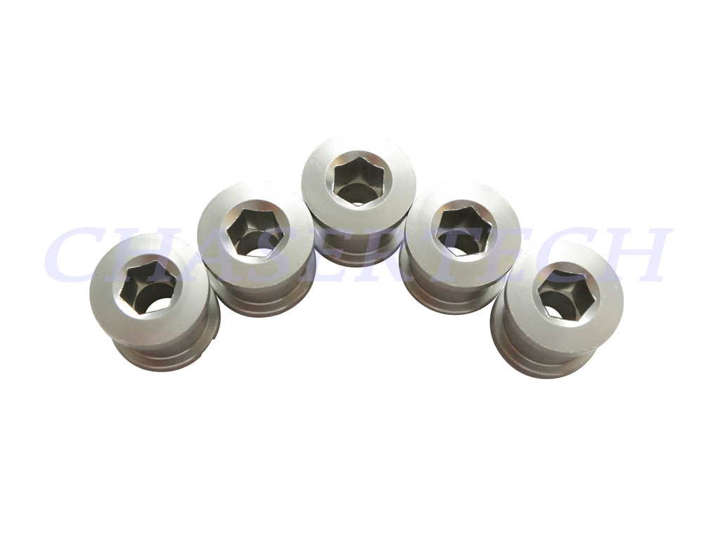 New MTB Road Bike Alloy 7075 Double Speed 8.5mm Chain Ring Bolt Nut Set Silver